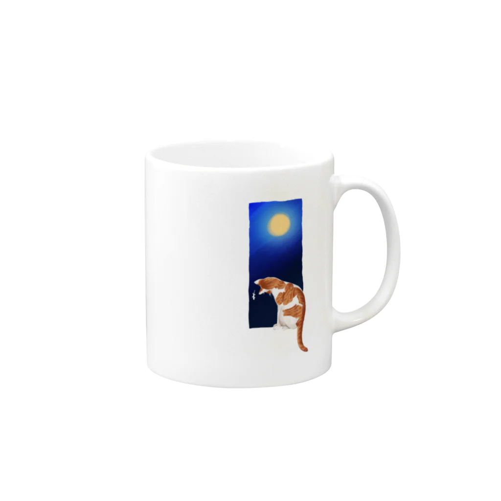 犬甘ちゃんの杜のラームくんとヤモリちゃん Mug :right side of the handle