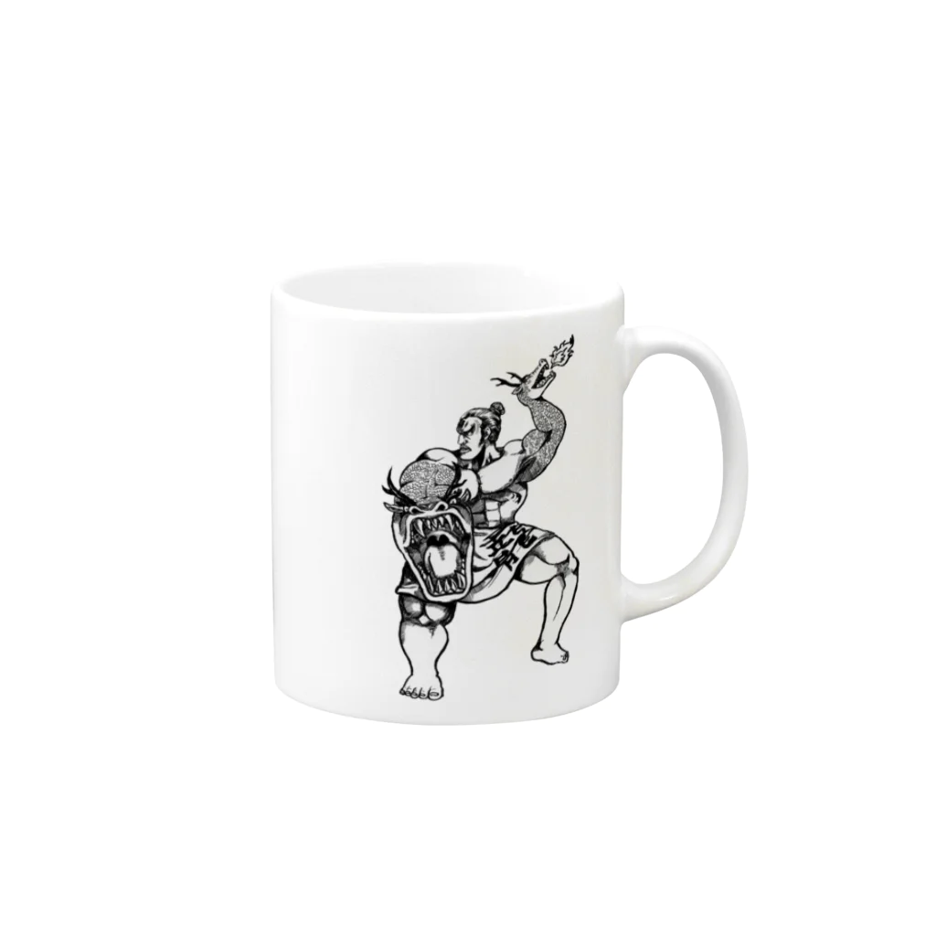 OtoMoyaの仁王龍 Mug :right side of the handle