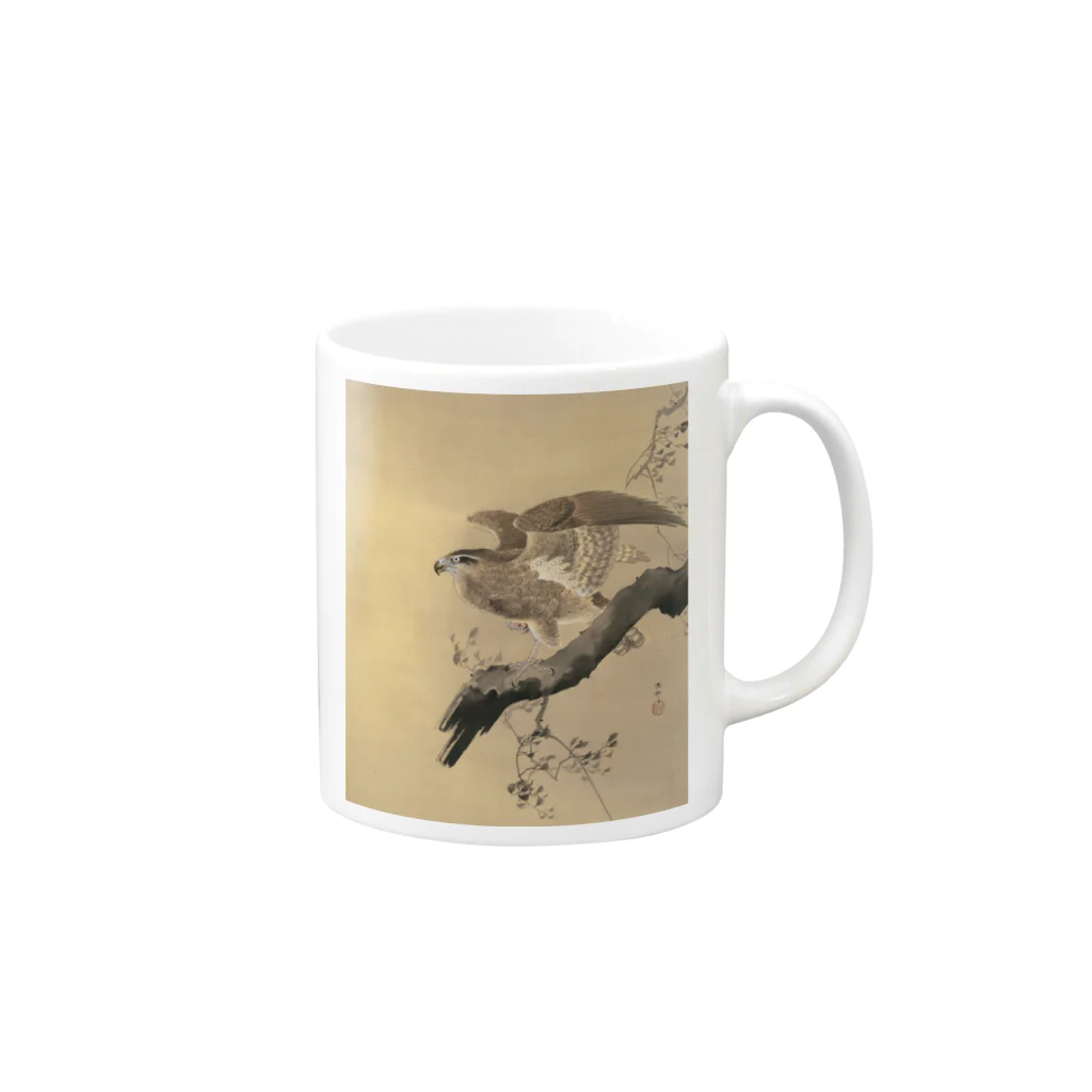 MUGEN ARTの小原古邨　鷹　Ohara Koson / Falcon Mug :right side of the handle