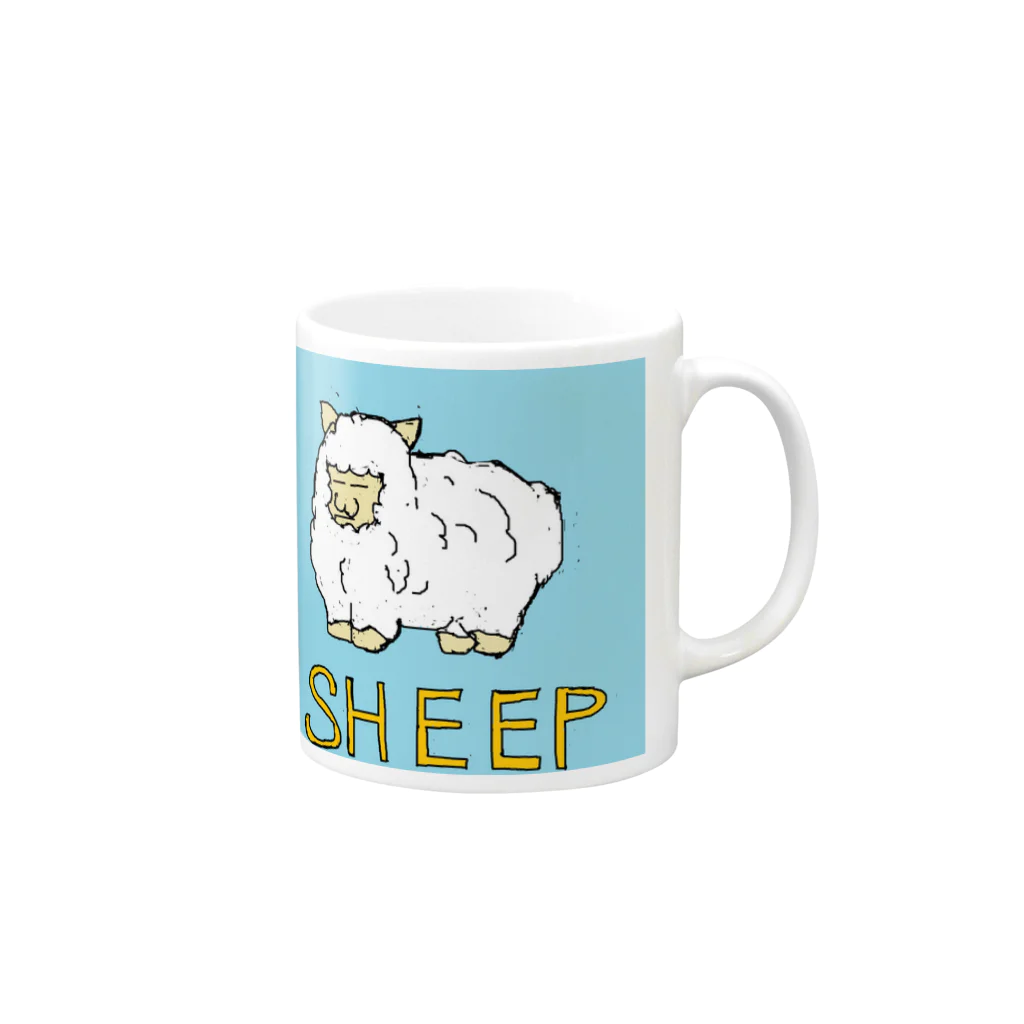 プリン倶楽部のSHEEP Mug :right side of the handle