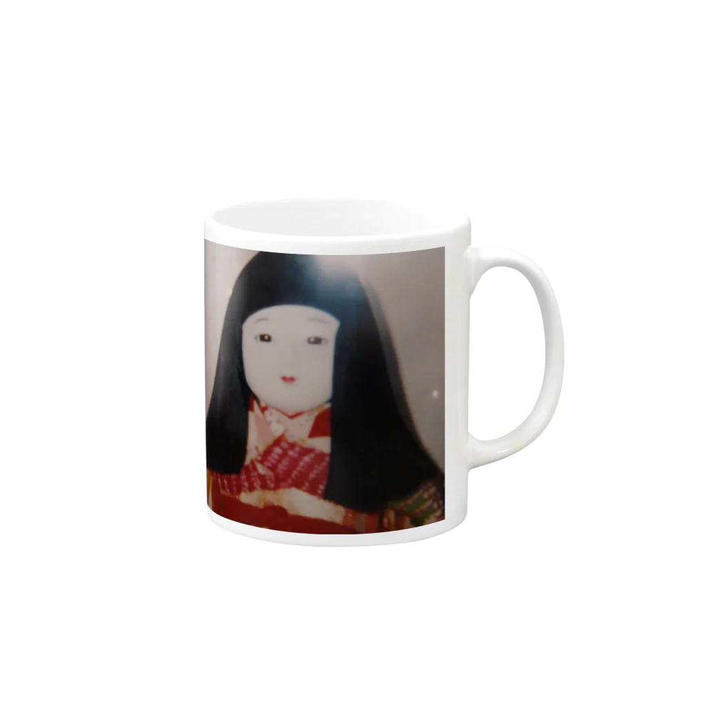 市松寿ゞ謡のエモ松人形 Mug :right side of the handle