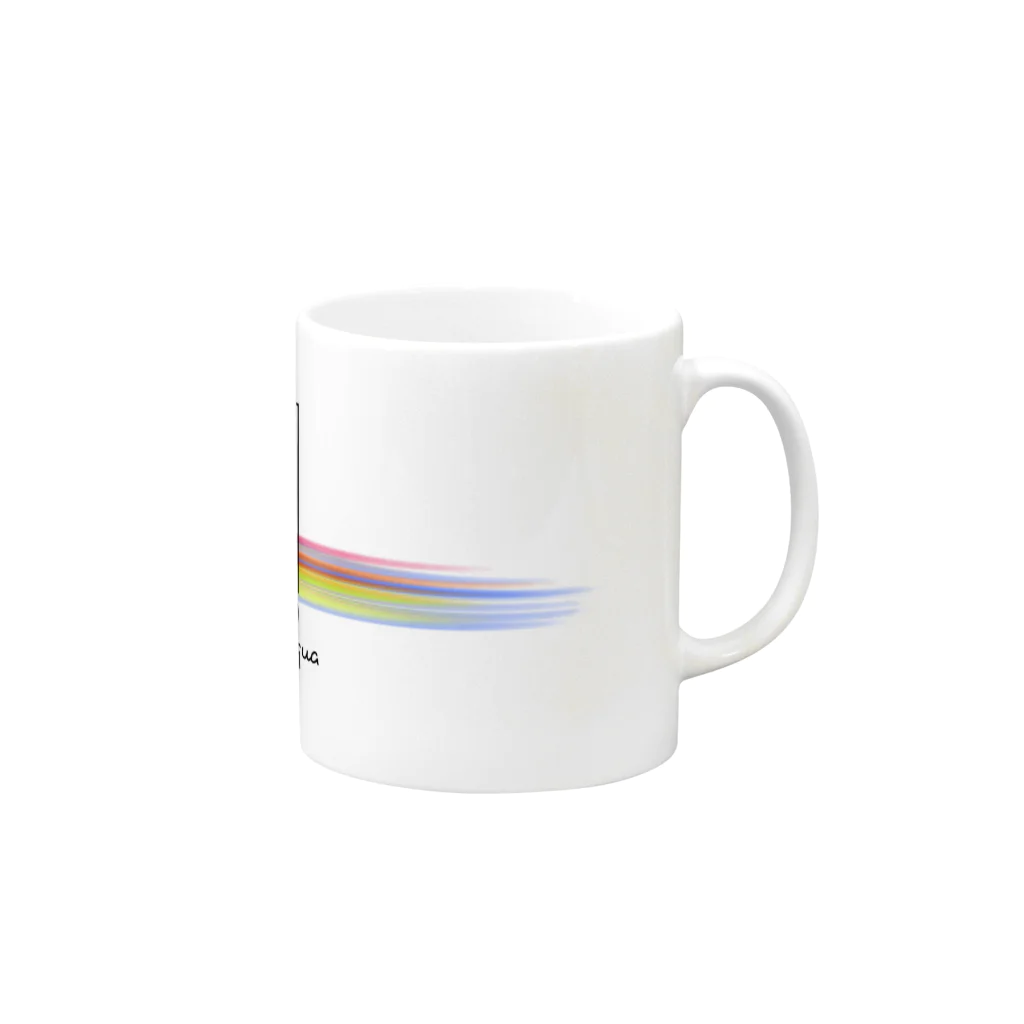 Ruufam.のIWAGUMIDO黒線色違いロゴ Mug :right side of the handle