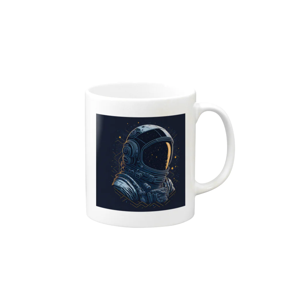 shigeTショップのGalactic Explorer 1 Mug :right side of the handle