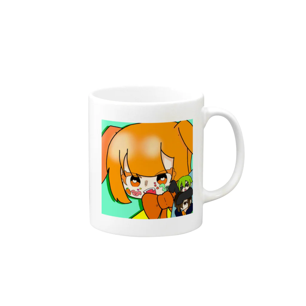 ̯キャロ🥕(*꒪⌓꒪)のキャロBy猫蛇作 Mug :right side of the handle