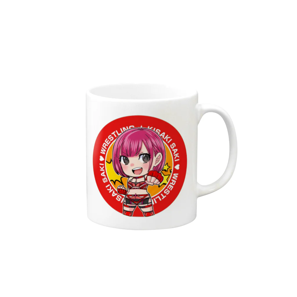 KISAKISAKI_Merchの樹咲早姫のリングファイト Mug :right side of the handle