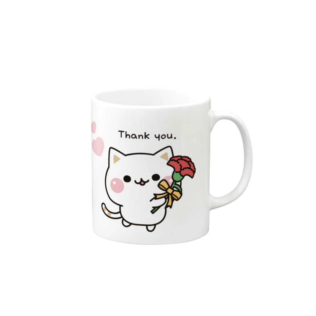 DECORの【限定販売】気づかいのできるネコ　母の日ver. Mug :right side of the handle