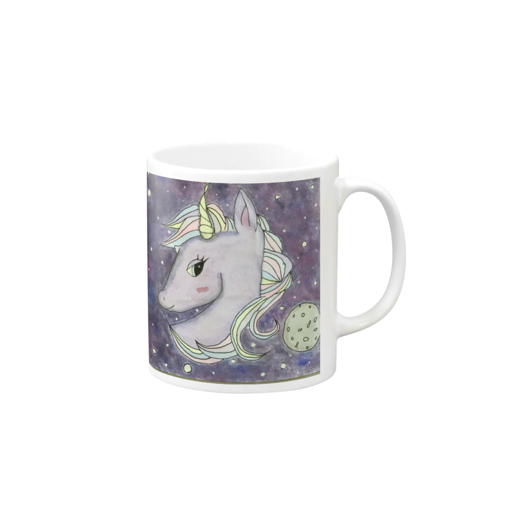 しゅー                                       ✧Shu✧︎  unicorn✴︎universeのunicorn✴︎universe マグカップの取っ手の右面