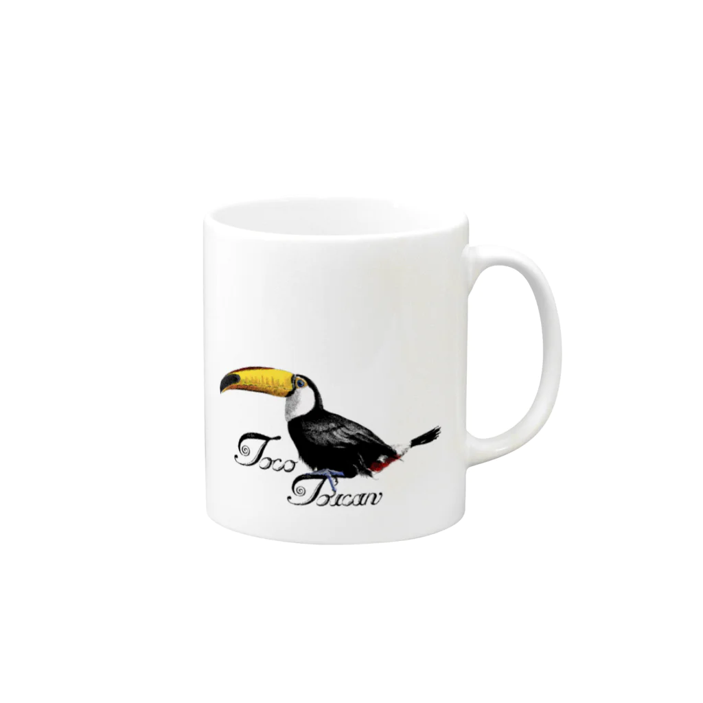 空橋デザインのToco Toucan Mug :right side of the handle