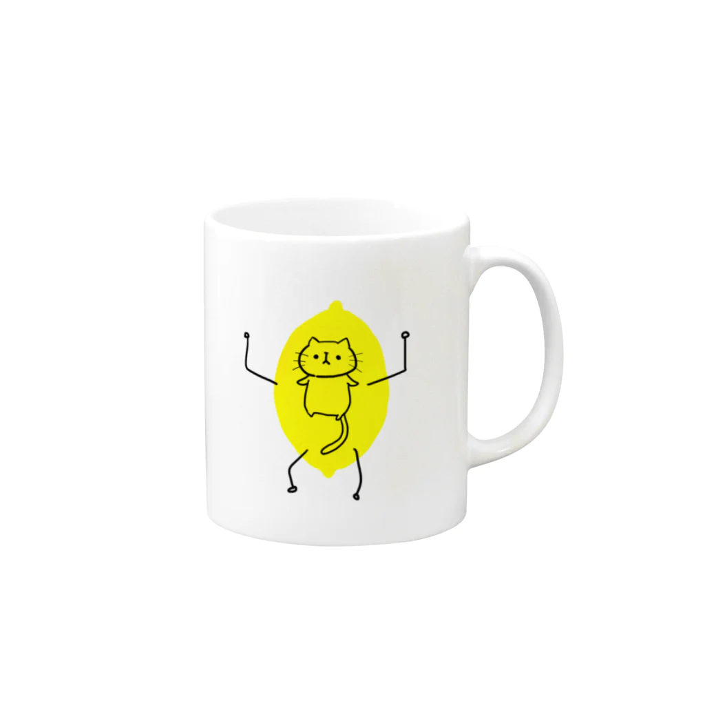 neunouのLEMONEKO Mug :right side of the handle