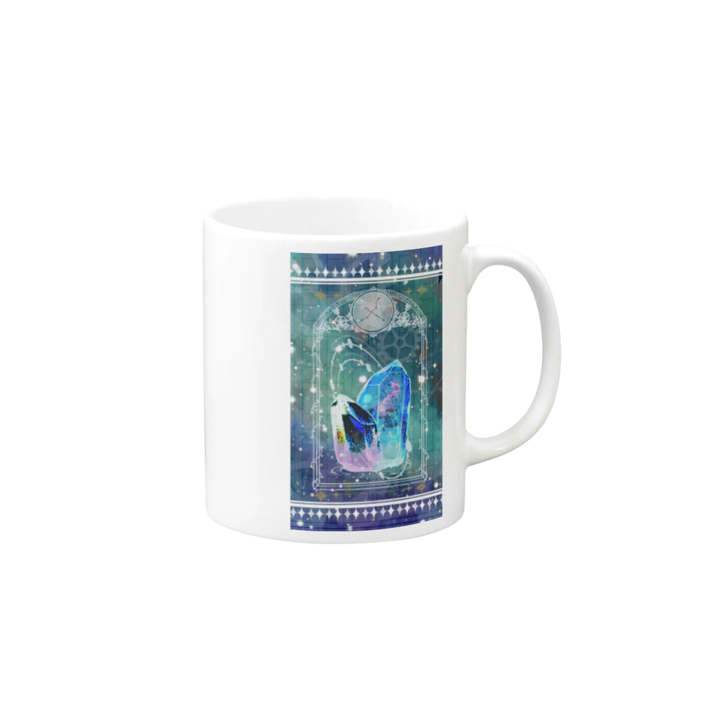 Δray☆storeのブルカニロ博士の研究〜結晶(白) Mug :right side of the handle