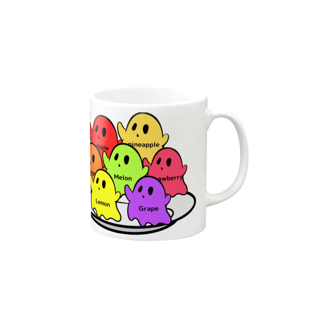 RAINBOW-WORKSのキャンディーゴースト Mug :right side of the handle