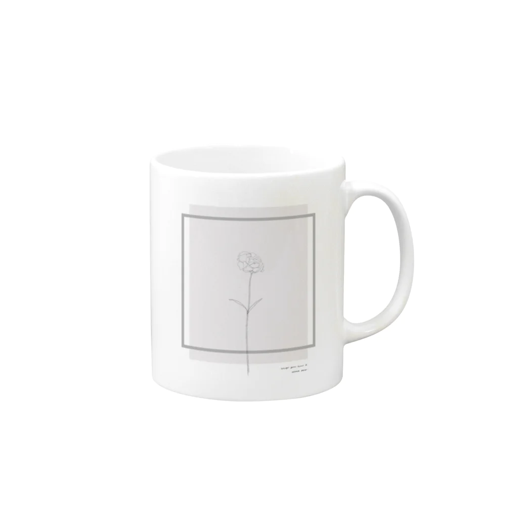 rilybiiの Graypink Carnation . Mug :right side of the handle