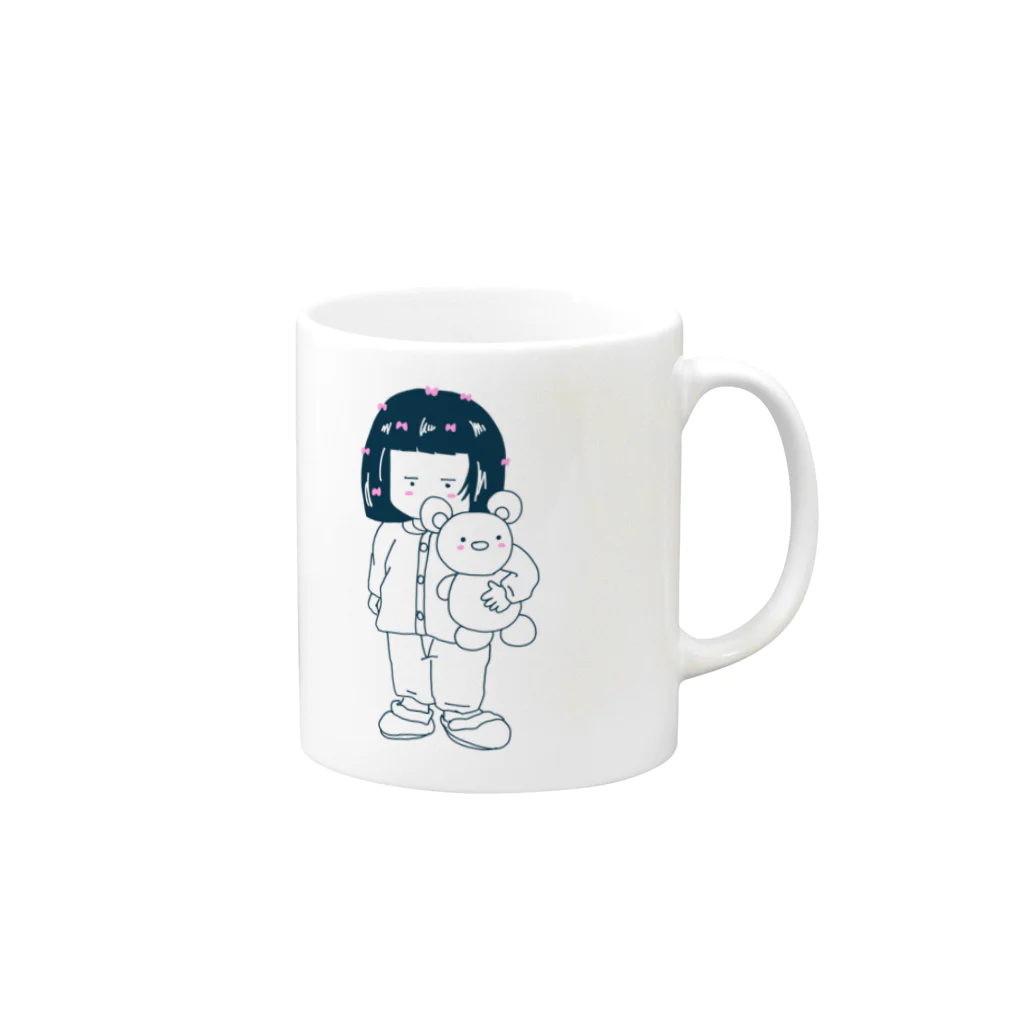 貞子やでのむーさん Mug :right side of the handle