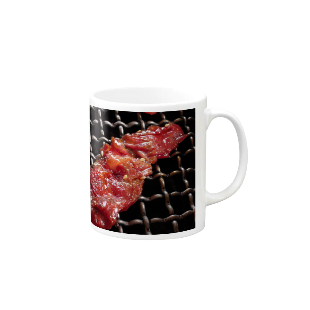 脂身通信Ｚの【フルグラフィック】焼肉♪230503 Mug :right side of the handle