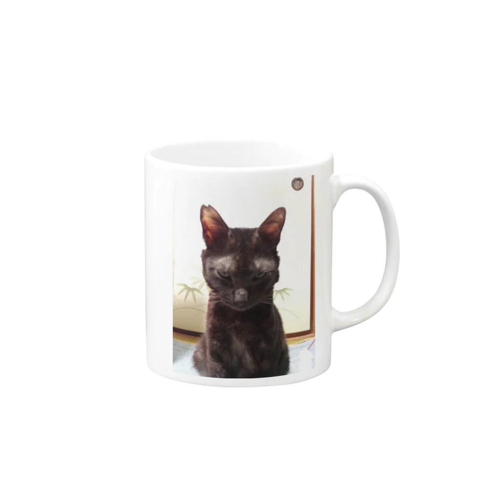 吉留祈澄のうちのねこ Mug :right side of the handle