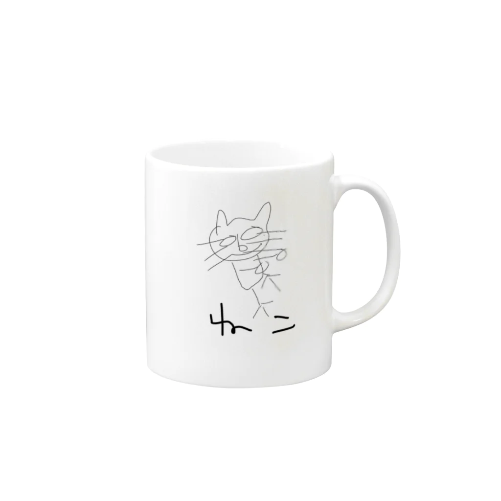 dice-kのねこ Mug :right side of the handle