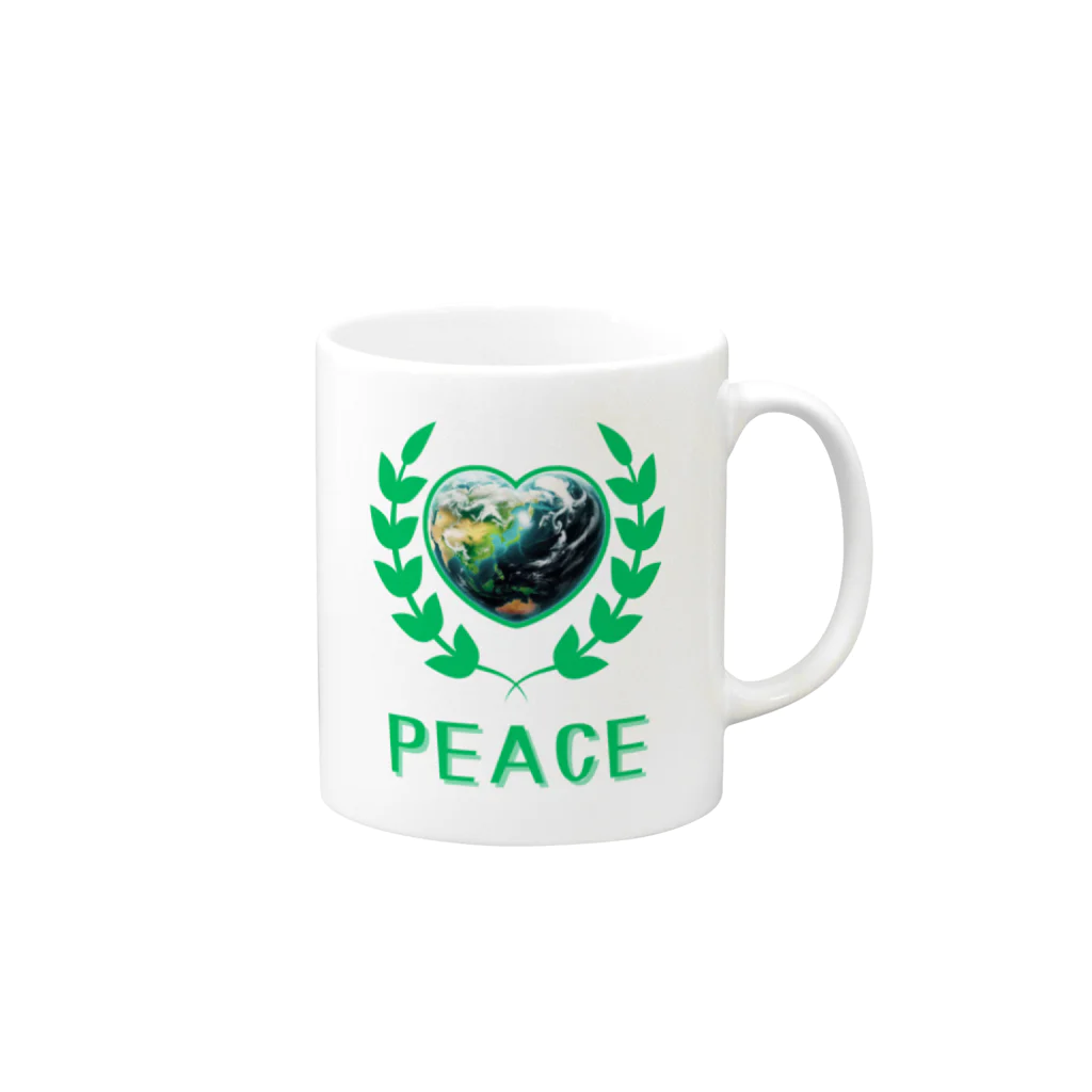 H.webPの To world peace マグカップの取っ手の右面