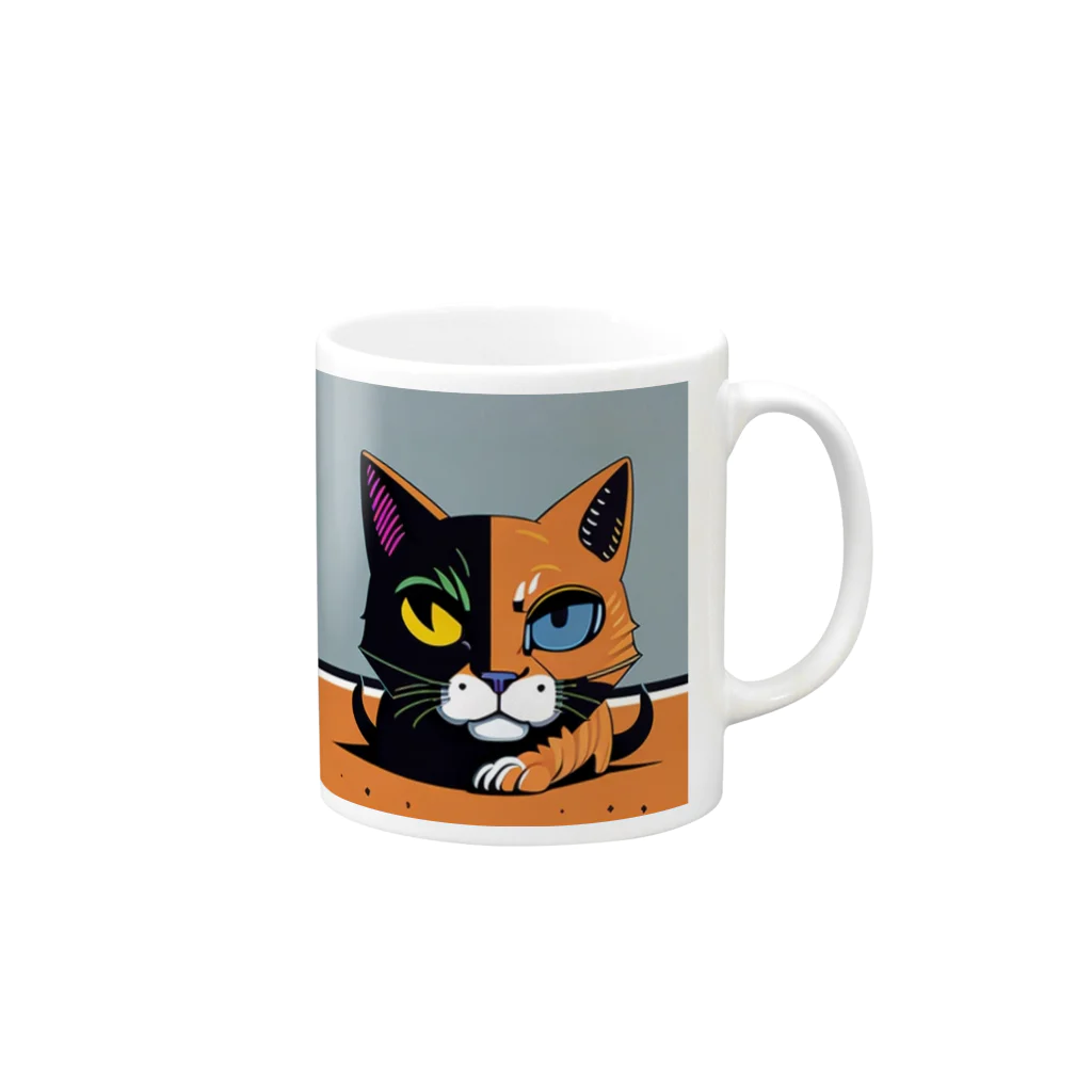 picasso_japanのthe cat_1 Mug :right side of the handle