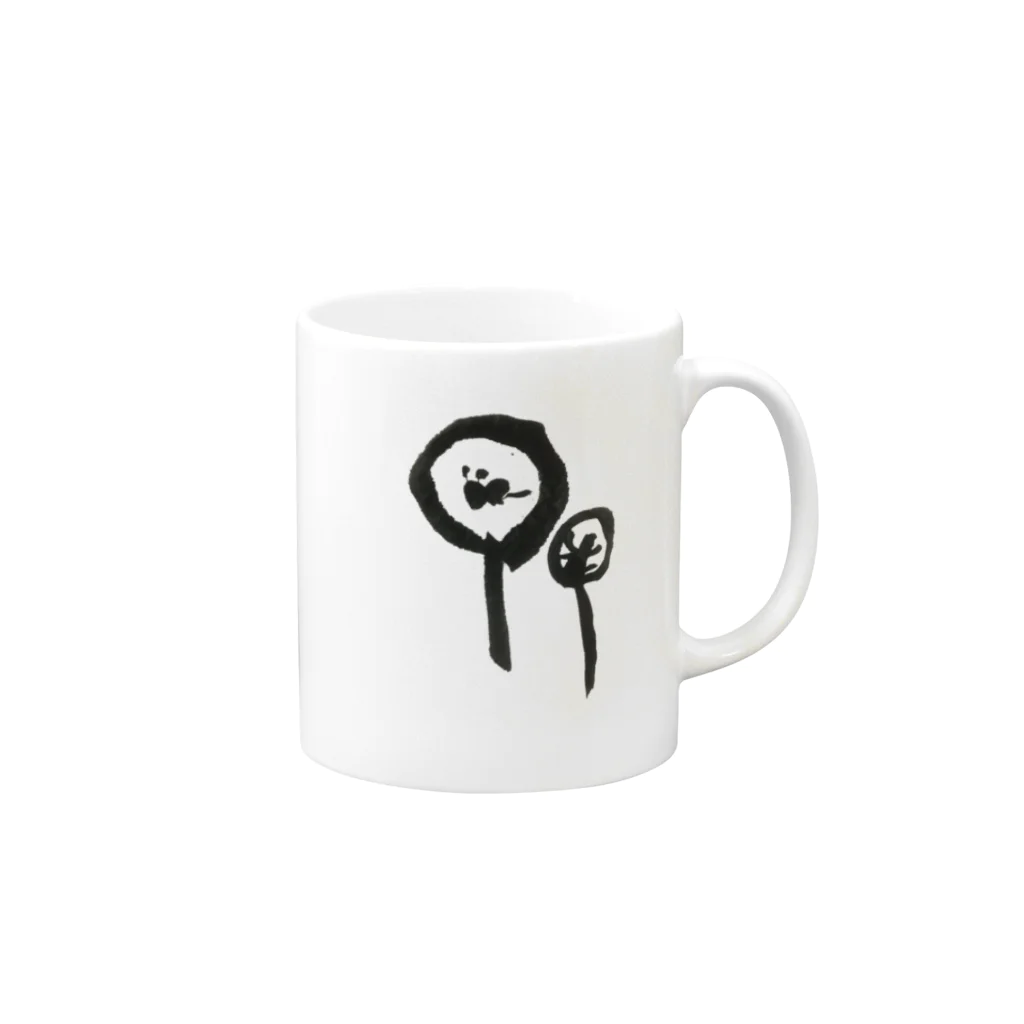 フォトグラフィティ Online - STOREの花の筆 Mug :right side of the handle