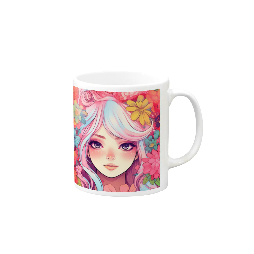 kawaiishoujomangaのかわいい少女マンガ Mug :right side of the handle