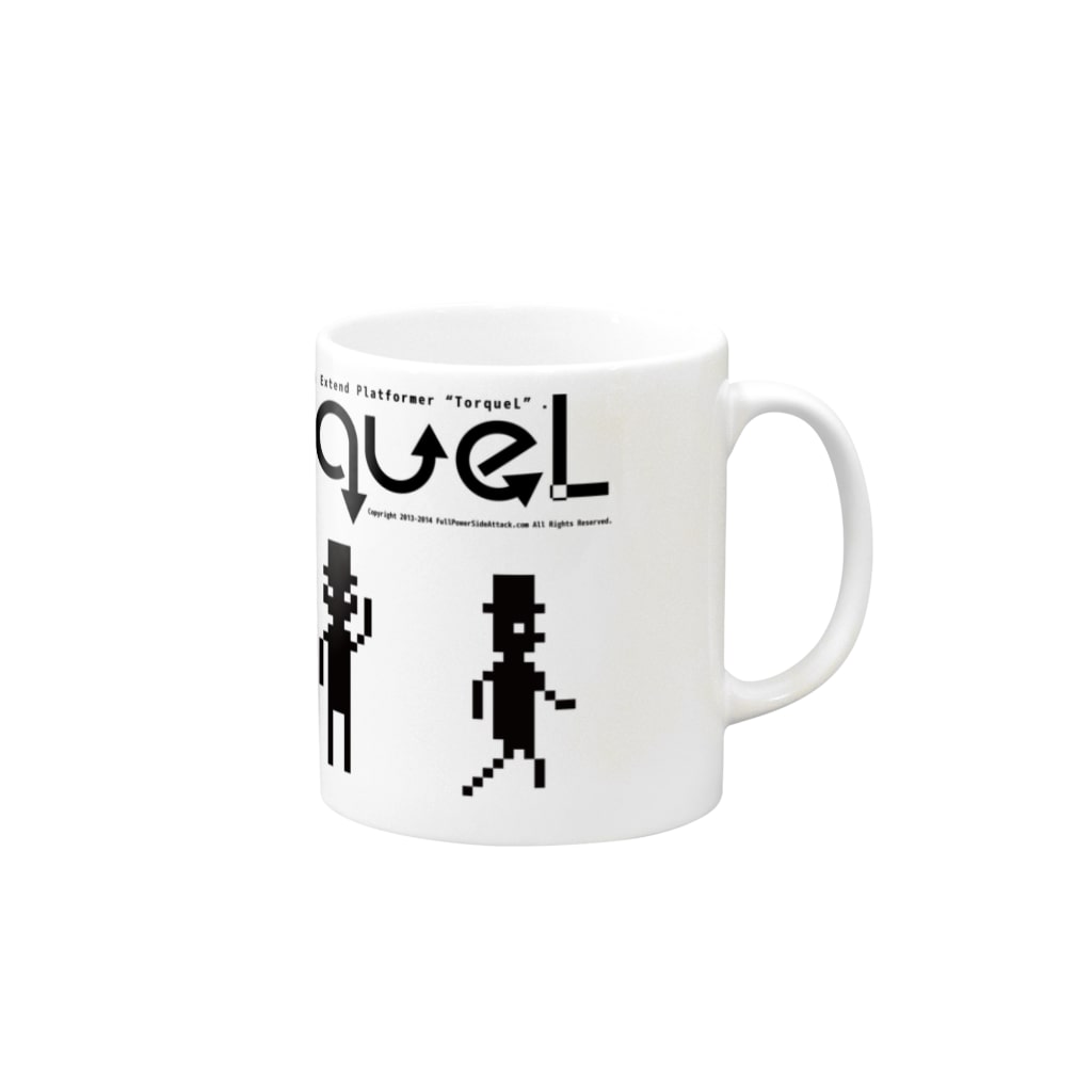 なんも@FullPowerSideAttack.comの人のトルクル(TorqueL) ロゴ&キャラクター Mug :right side of the handle