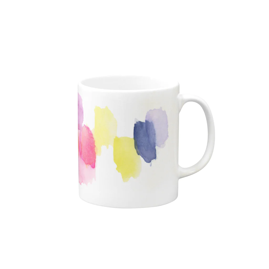 c5watercolorの水彩ペイント・カラフルその2 Mug :right side of the handle