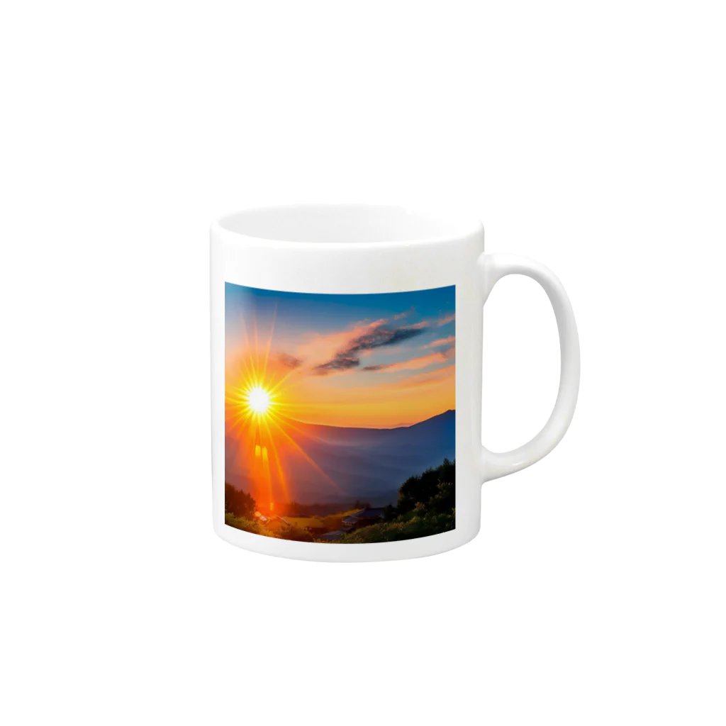 dolphineのJapan Great Sunrising Mug :right side of the handle