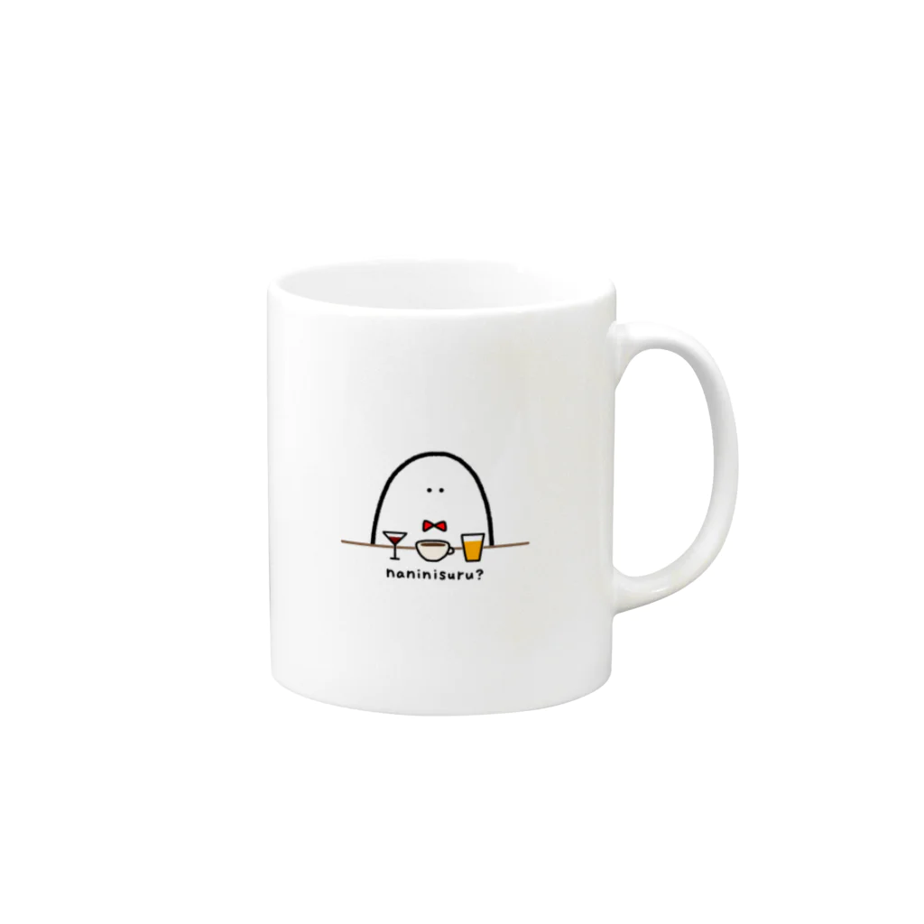 透明のバーのおばけ Mug :right side of the handle