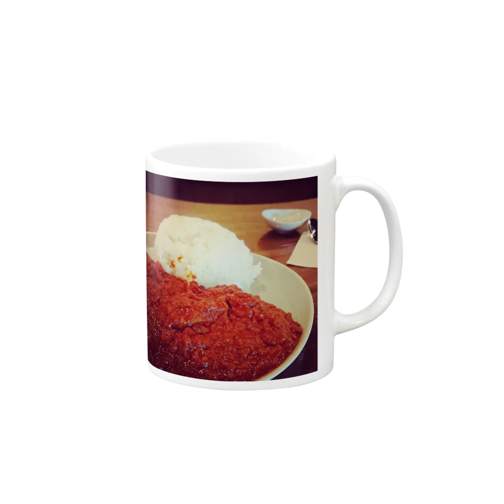 FUKUI CURRY CLUBの【Curry and Music WR】 Mug :right side of the handle