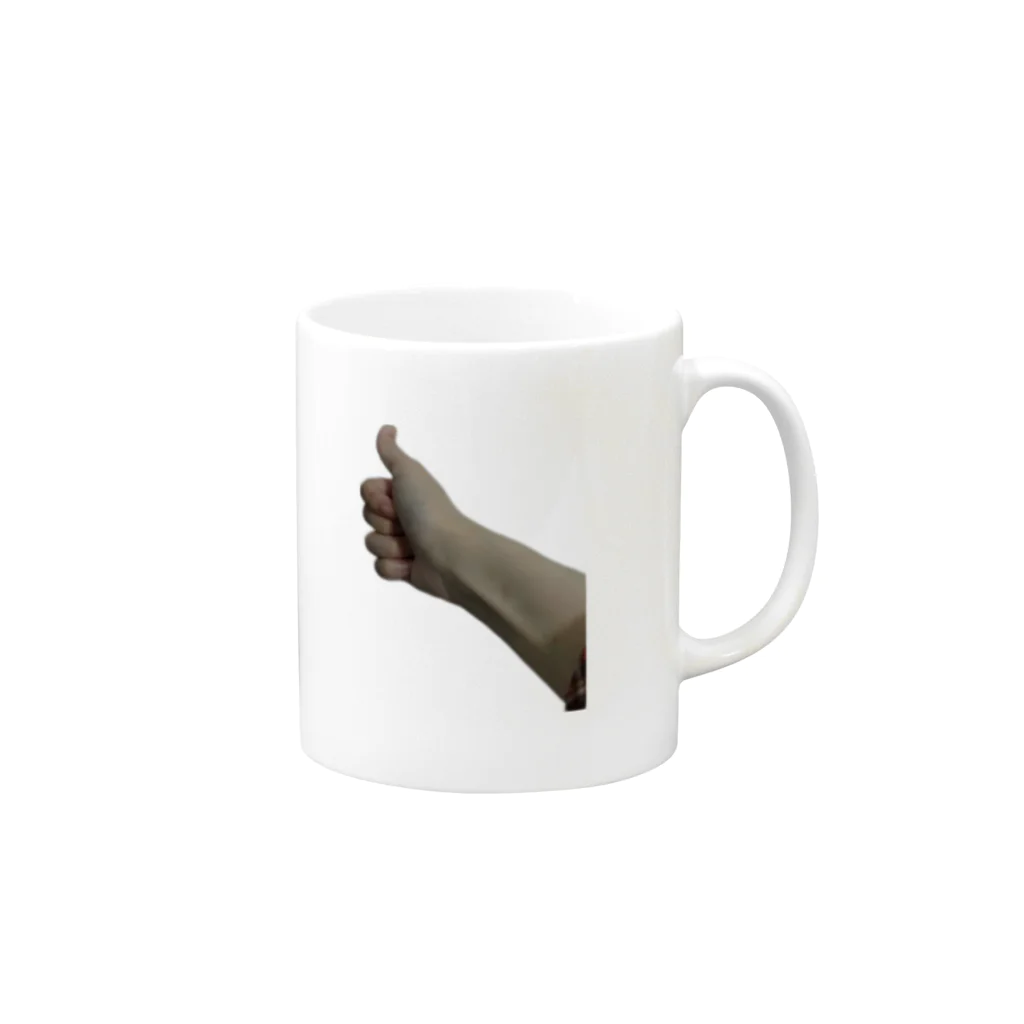 まっつんの僕のおてて Mug :right side of the handle