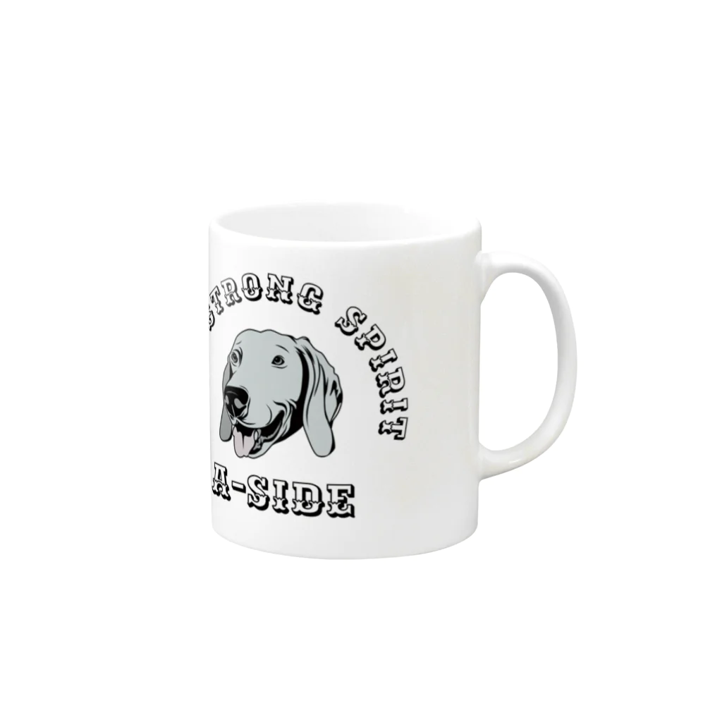 A-SIDEのボーくん Mug :right side of the handle