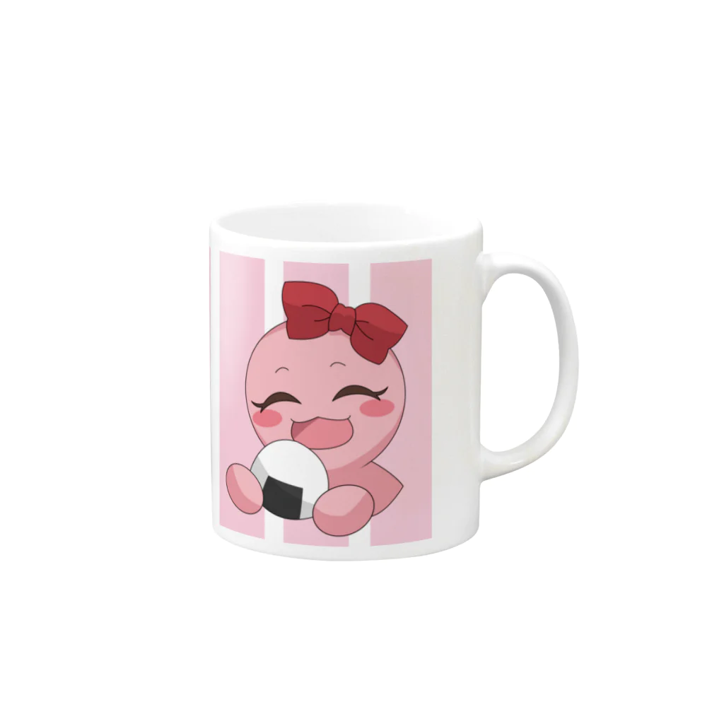 パールちゃん【公式】のおむすびしょくどう パールちゃん A Mug :right side of the handle