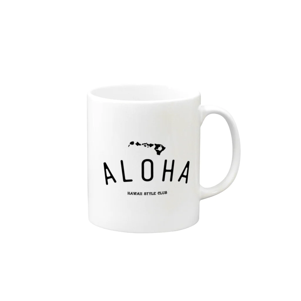 ハワイスタイルクラブのALOHA ISLANDS  （両面プリント） マグカップの取っ手の右面