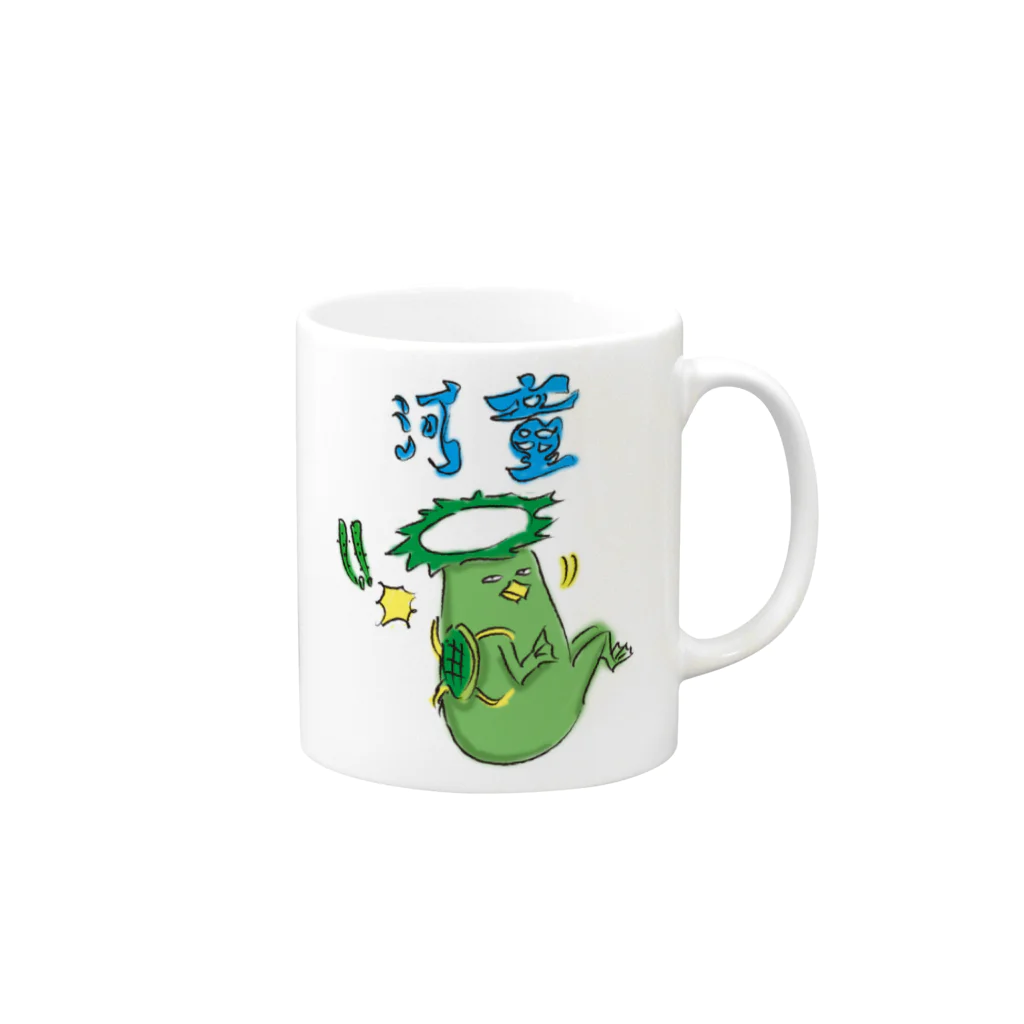 あなご＠仕事くれの河童 Mug :right side of the handle