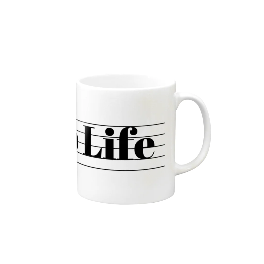 もりてつのCello Life Mug :right side of the handle