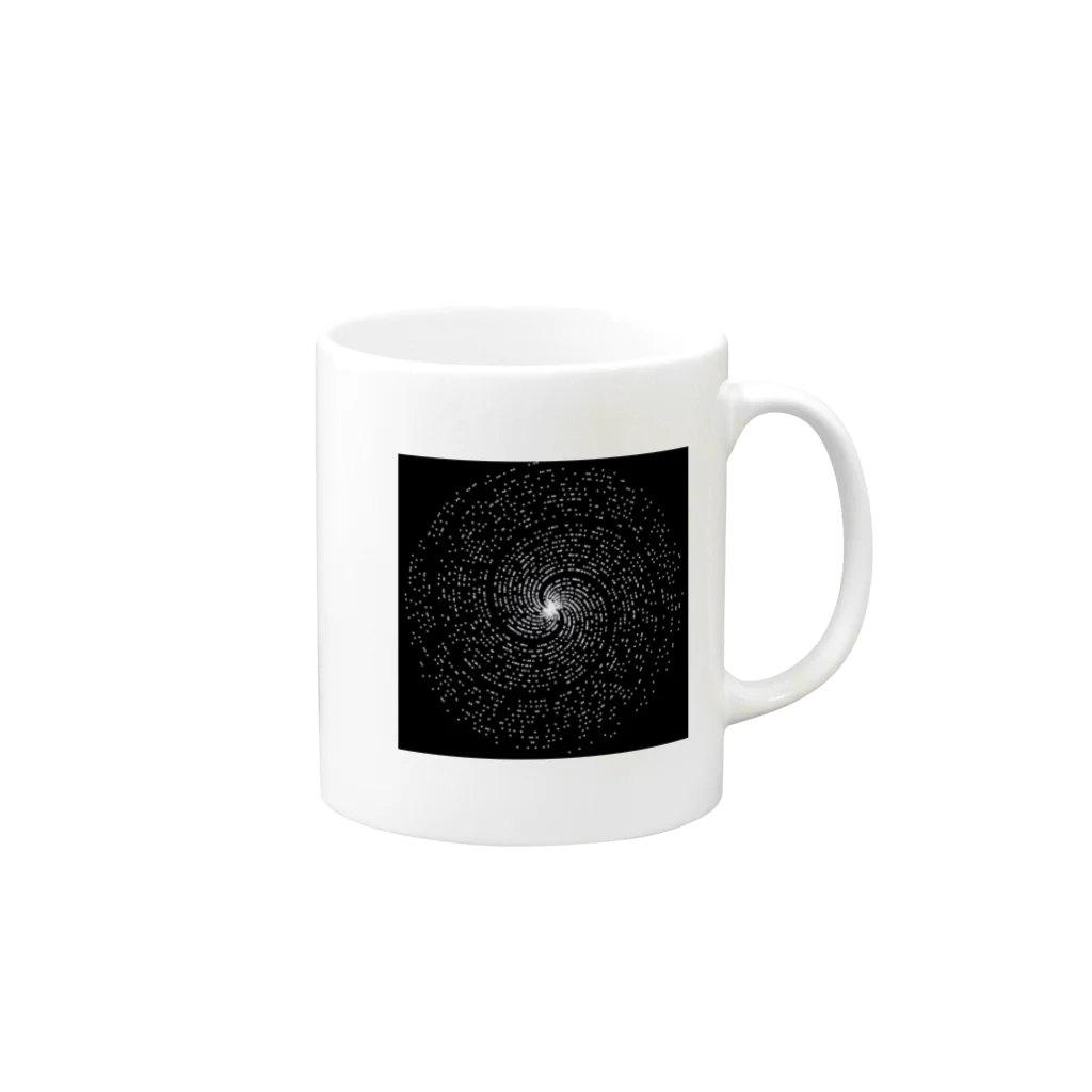 理系ファンクラブのprime number spiral Mug :right side of the handle