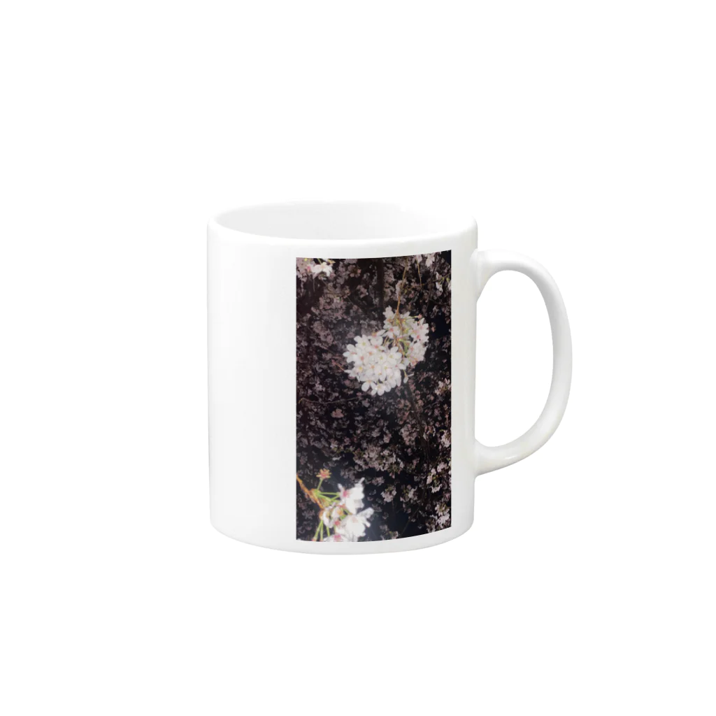 萌中毒の桜 Mug :right side of the handle