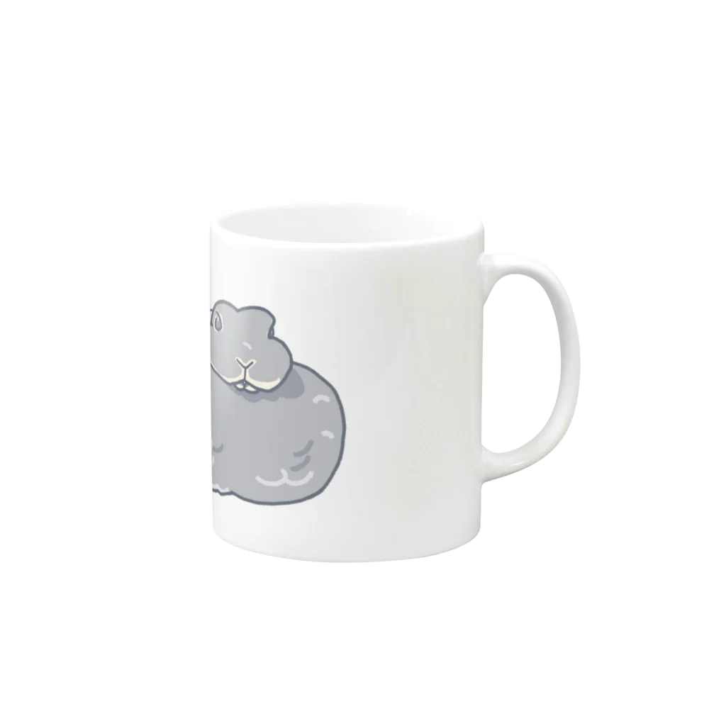 クジャクAサンバのうさぎのとめお　「あたしよ」 Mug :right side of the handle