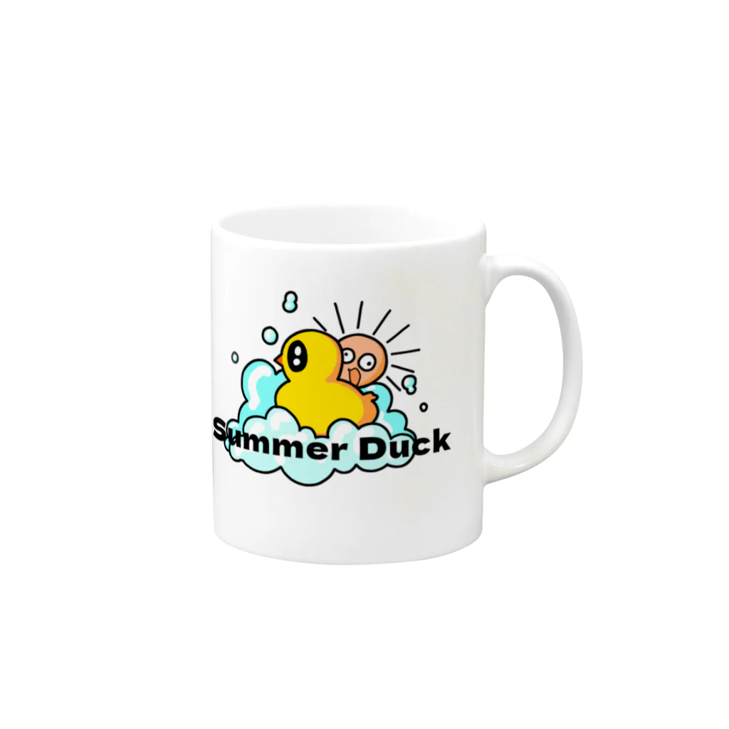 肝胃のSummer Duck Mug :right side of the handle