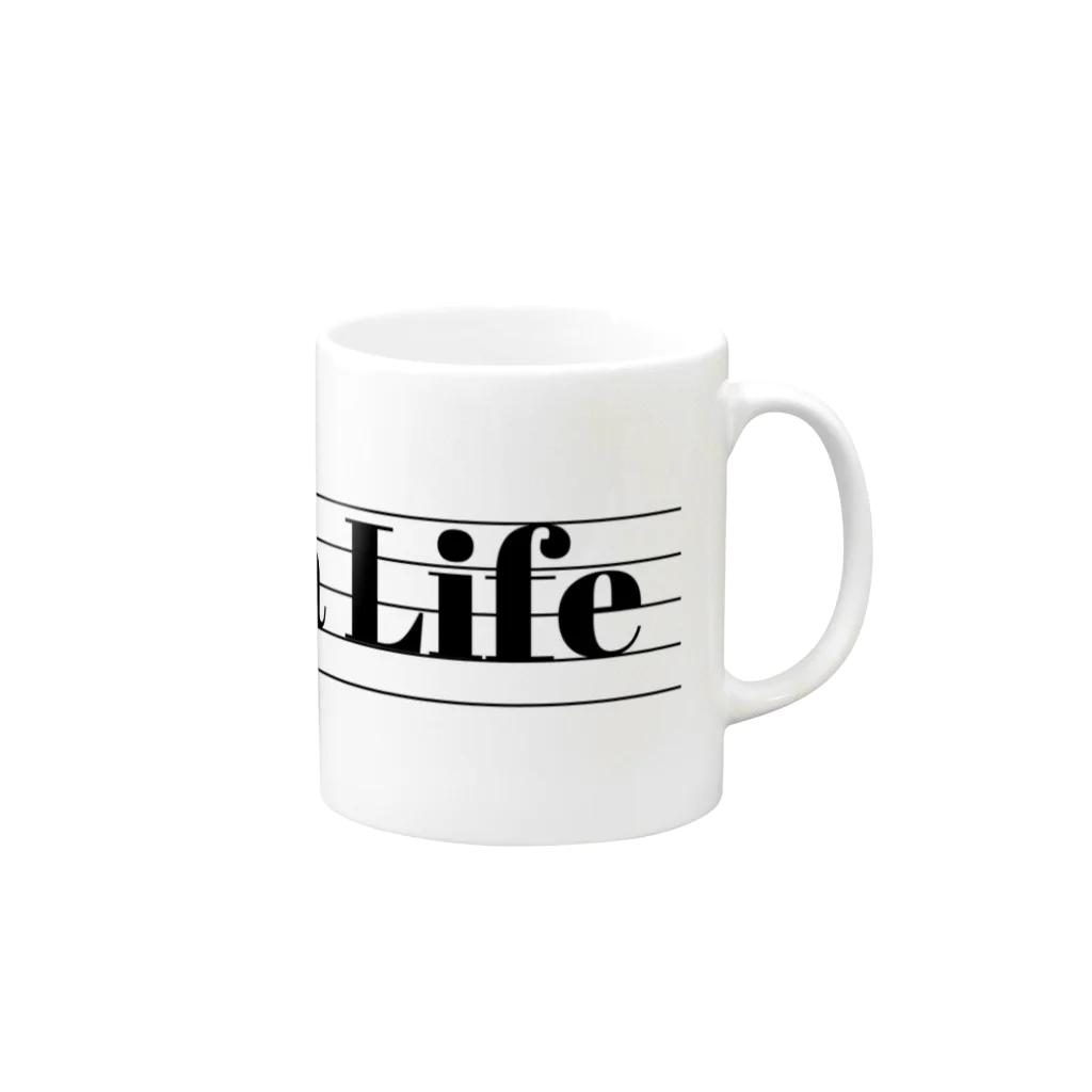 もりてつのViola Life Mug :right side of the handle
