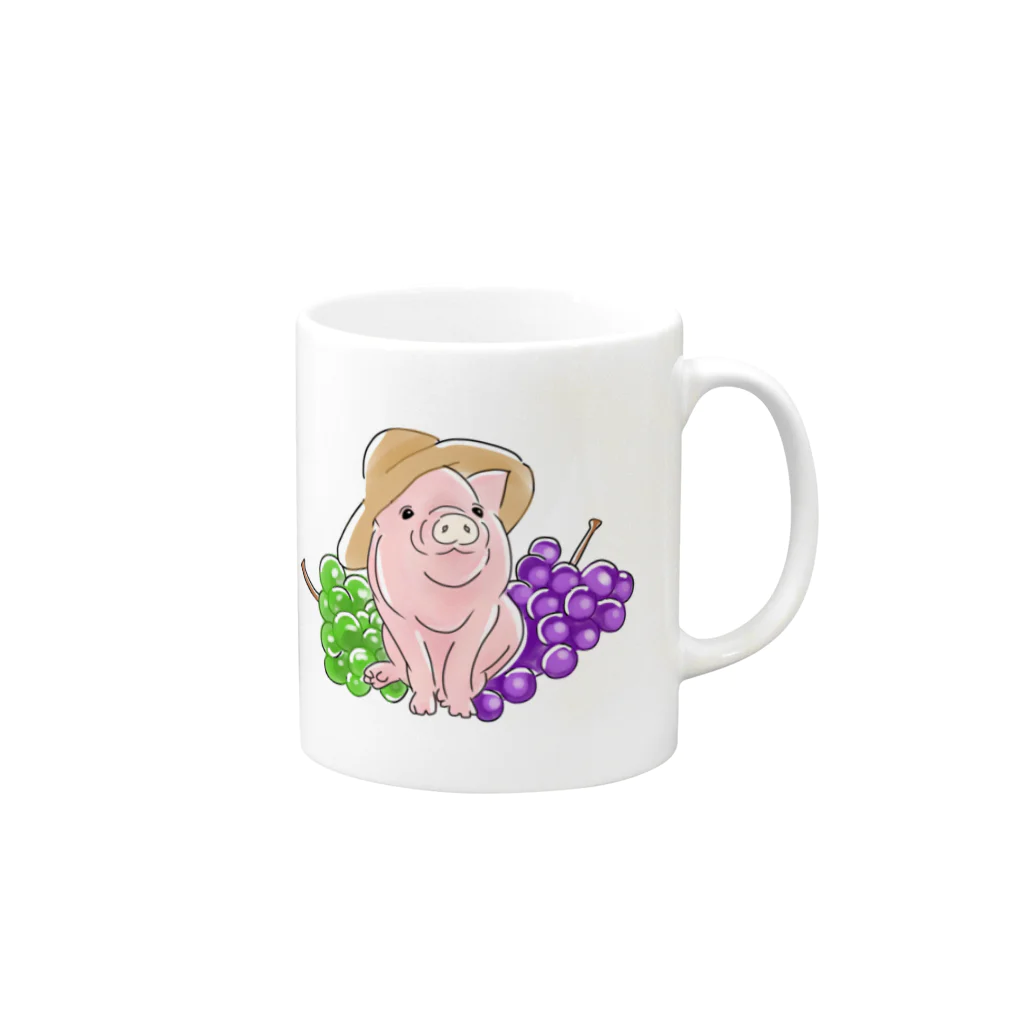 honeybearの子豚ちゃん Mug :right side of the handle