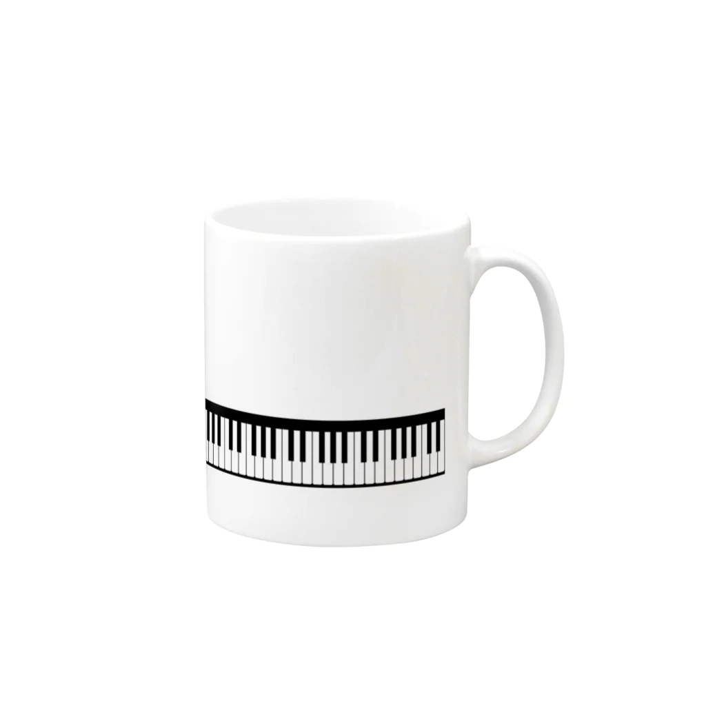 SHOP KazzBのネコとピアノ (MUG) マグカップの取っ手の右面