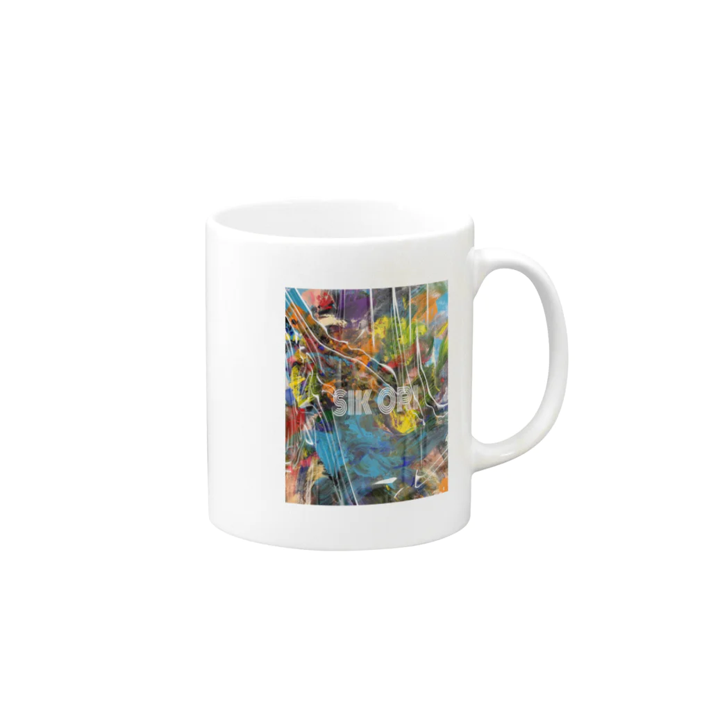 SHIKI  ORIORIのSKI ORI  公式グッズ Mug :right side of the handle