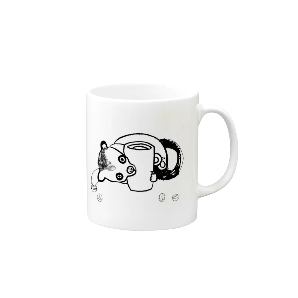 ふじの さきのCoffeeとどうぶつ〜ジャコウネコ〜 Mug :right side of the handle