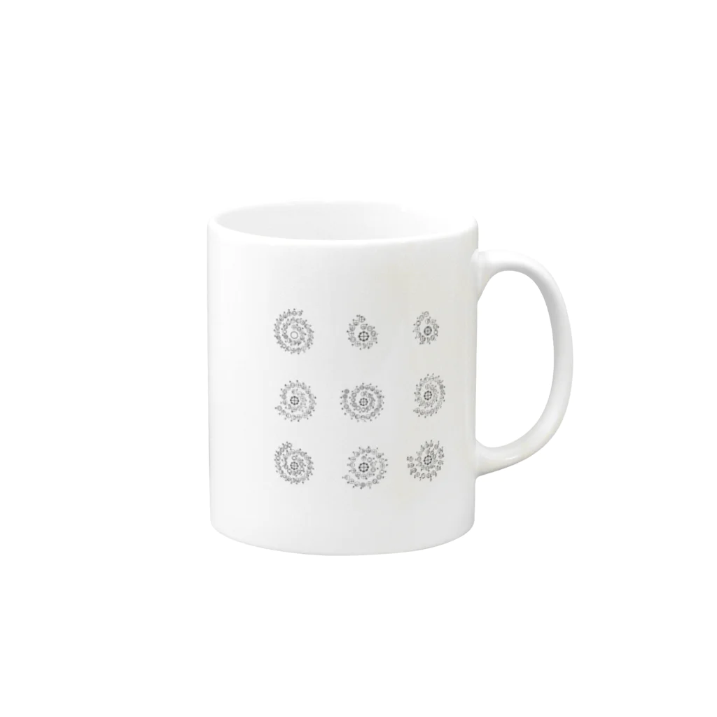 puikkoのカタカムナウタヒ第1〜9首 Mug :right side of the handle