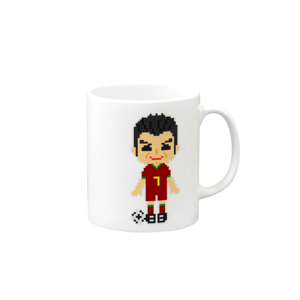 みっちの[ドット絵] サッカー選手 Vol.005 Mug :right side of the handle