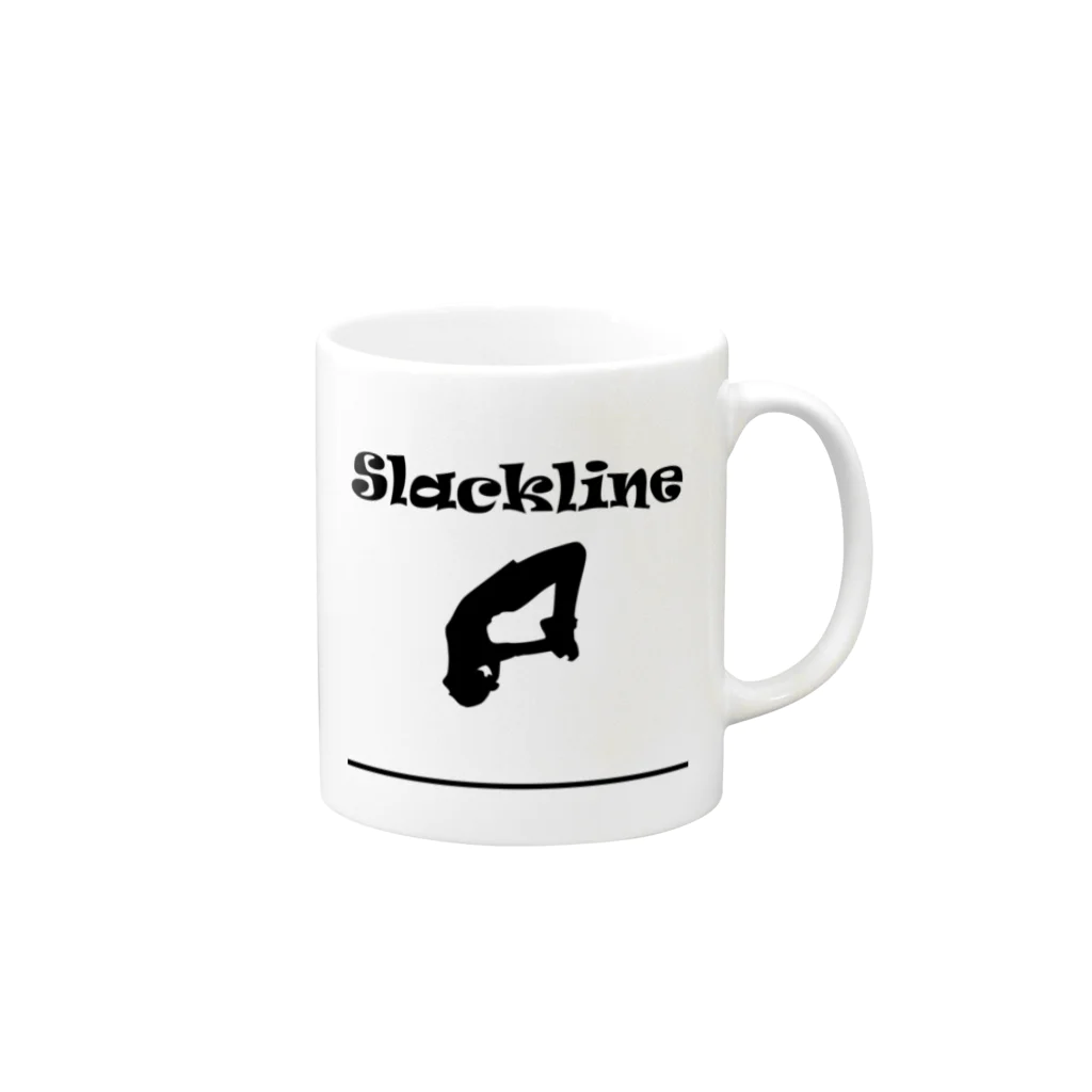 SLACKLINE HUB(スラックライン ハブ)のスラックライン(フリップ) Mug :right side of the handle