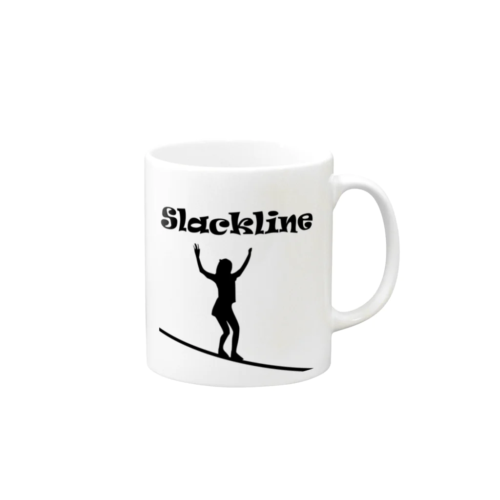 SLACKLINE HUB(スラックライン ハブ)のスラックライン（ウォーク） マグカップの取っ手の右面