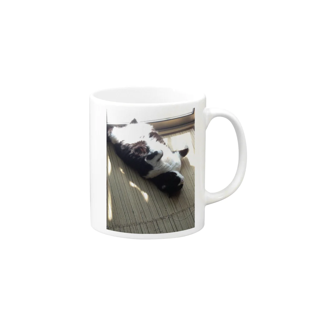 あなたの手の猫の日向ぼっこ Mug :right side of the handle