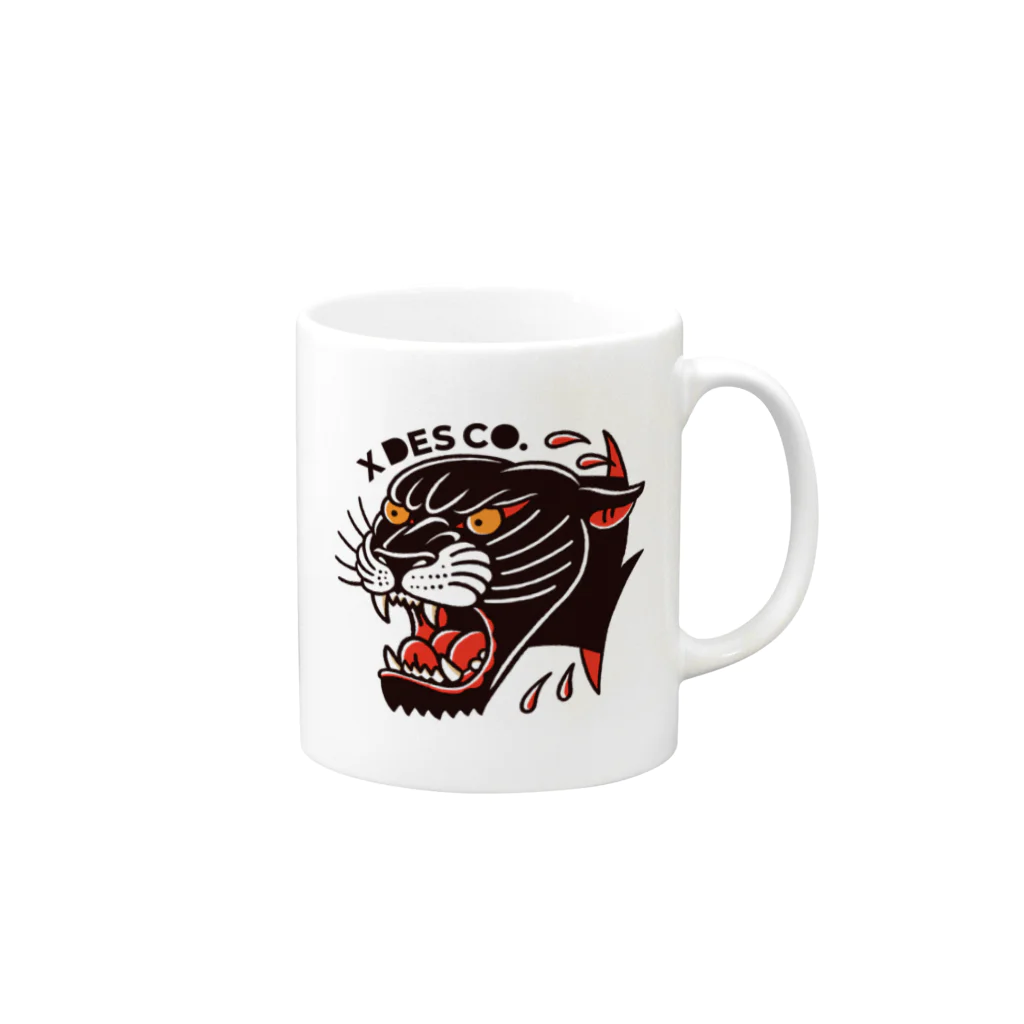 XDESのXDES 黒豹【白地】 Mug :right side of the handle